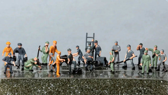 Rock Island Hobby 062100 | Figures - Working People (24) | HO Scale - Squeaky's Trains