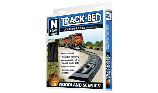 Woodland Scenics ST1475 Track-Bed Roll N Scale foam roadbed - package front