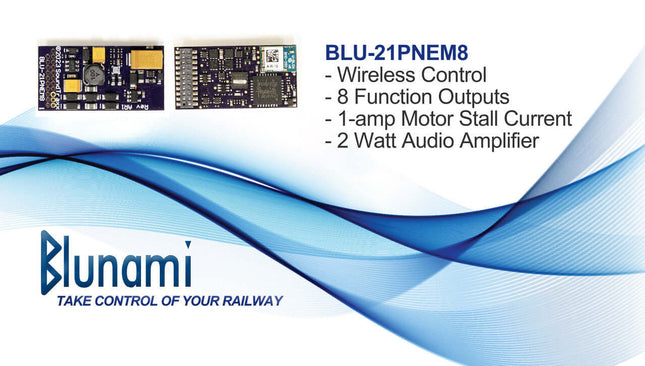 SoundTraxx 884608 | BLU-21PNEM8 Blunami Steam-2 Sound Decoder - Squeaky's Trains