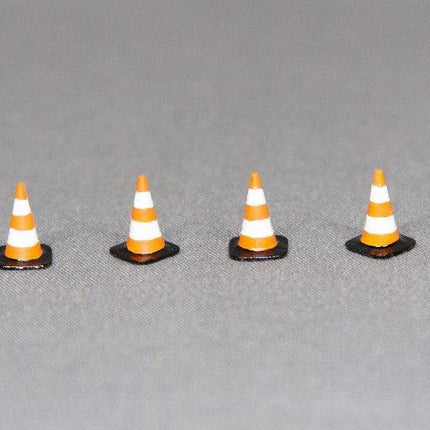 Squeaky's Trains | 36" Construction Cones - Detailed (10 Pack) | HO Scale - Squeaky's Trains