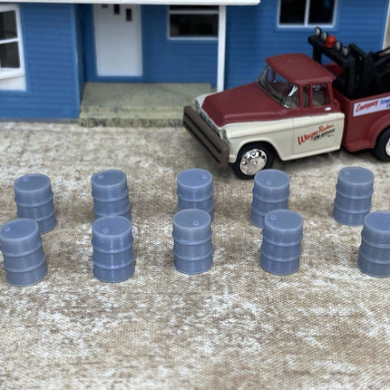 Squeaky's Trains | 55 Gallon Drums | HO Scale - Squeaky's Trains