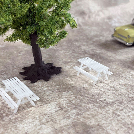 Squeaky's Trains | 6ft Picnic Tables 4 Pack | HO Scale - Squeaky's Trains