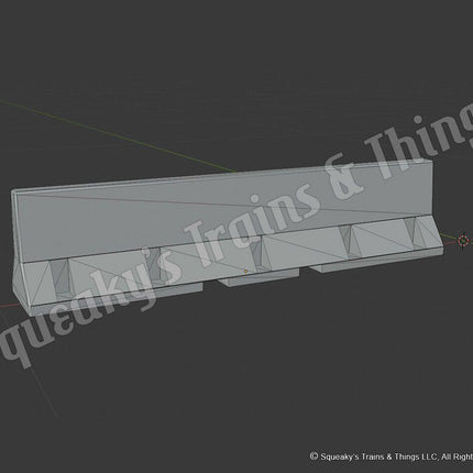 Squeaky's Trains | Temporary Concrete Barriers | HO Scale - Squeaky's Trains