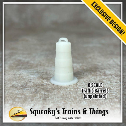 Squeaky's Trains | Traffic Barrels | O Scale - Squeaky's Trains