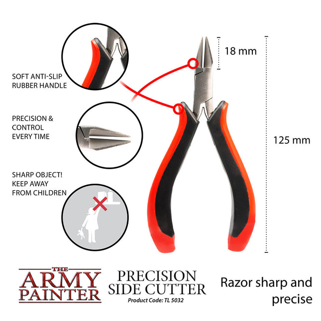 The Army Painter TL5032P side cutter flush blade detail