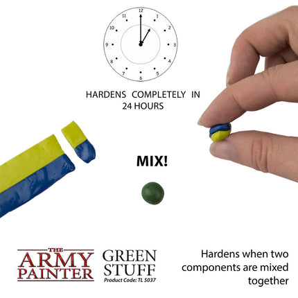 The Army Painter TL5037P sculpting with mixed green putty