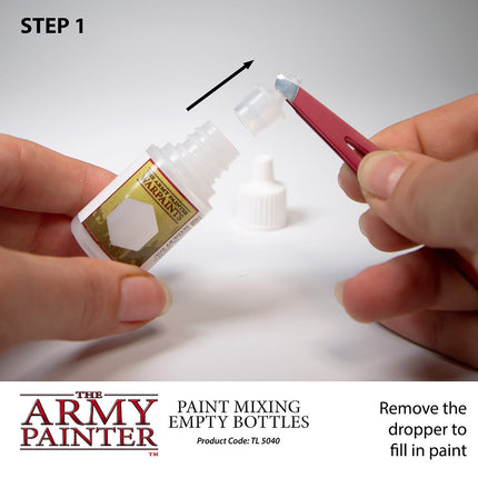 The Army Painter TL5040P Paint Mixing Empty Bottles - custom paint mixing in use