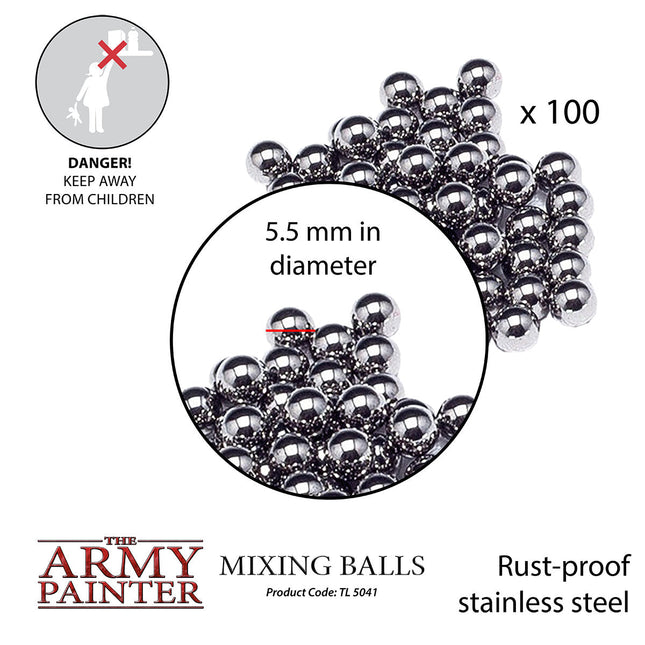 The Army Painter TL5041P Mixing Balls - stainless steel agitator balls detail