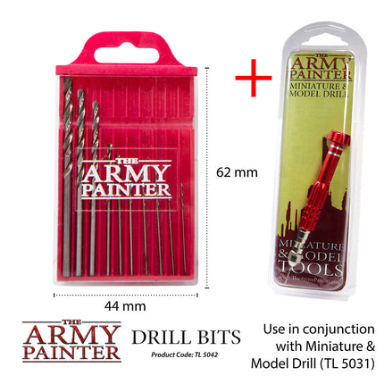 The Army Painter TL5042P drill bit sizes 0.7-3mm detail