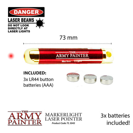 The Army Painter TL5045P laser pointer in hand