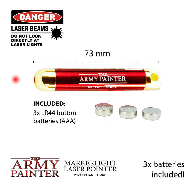 The Army Painter TL5045P laser pointer in hand