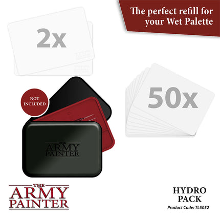The Army Painter TL5052P Hydro Pack - 50 hydro papers and 2 foams contents