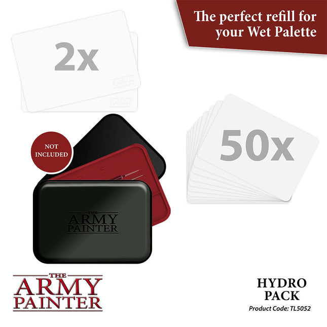 The Army Painter TL5052P Hydro Pack - 50 hydro papers and 2 foams contents