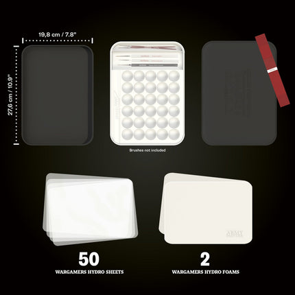 The Army Painter TL5057P palette with brushes stored