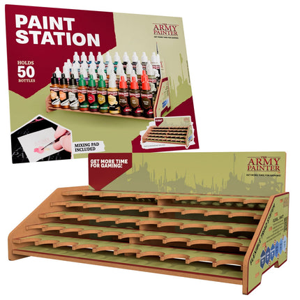 The Army Painter TL5063P assembled paint station with 50 paints