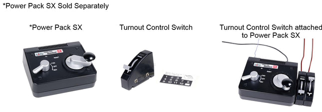 Kato 24-840BK Unitrack Turnout Control Switch - attaches to Kato Power Pack SX