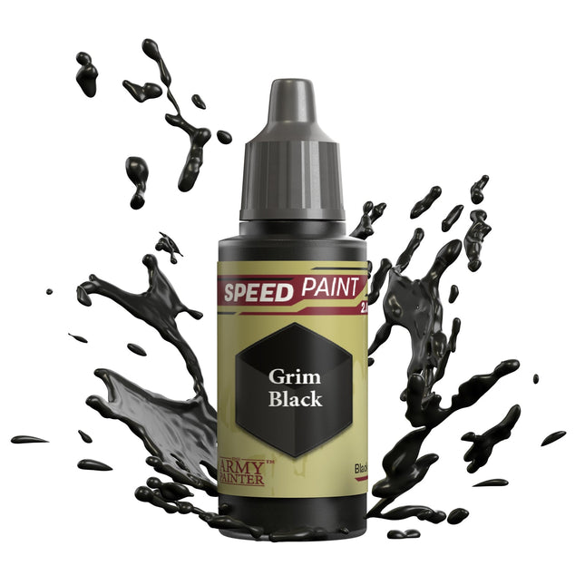 The Army Painter WP2001P Grim Black Speedpaint 18ml bottle