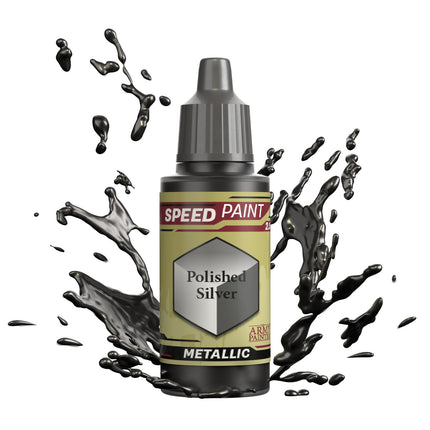 The Army Painter WP2071P Polished Silver Speedpaint 18ml bottle