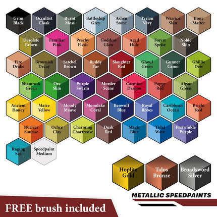 The Army Painter WP8057P painted miniatures color range