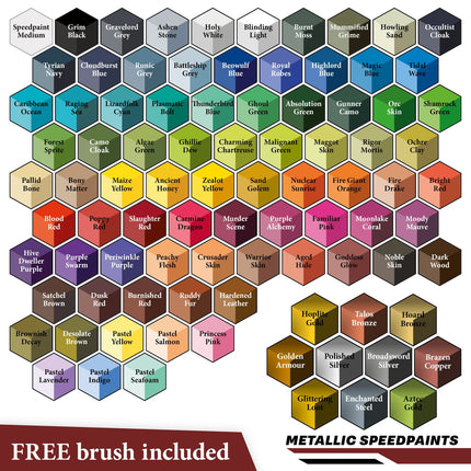 The Army Painter WP8061P complete color range painted examples
