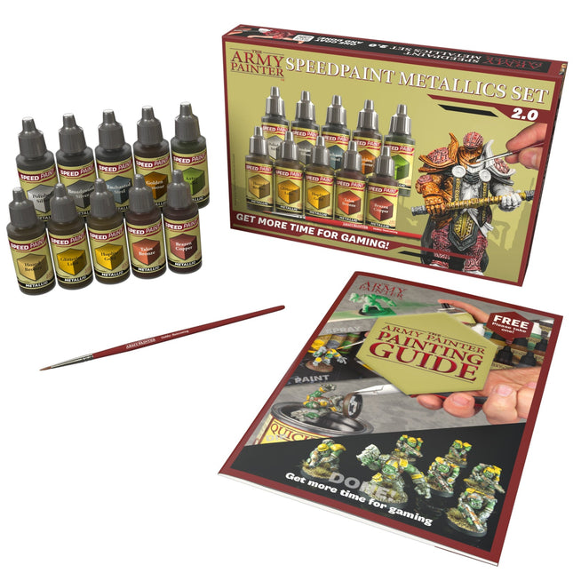 The Army Painter WP8062P ten metallic speedpaint bottles