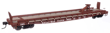 WalthersMainline 910-50506 | 53' GSC Piggyback Service Flatcar - Ready to Run - Great Northern #60222 | HO Scale - Squeaky's Trains