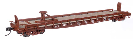 WalthersMainline 910-50507 | 53' GSC Piggyback Service Flatcar - Ready to Run - Milwaukee Road #57359 | HO Scale - Squeaky's Trains