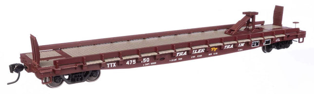 WalthersMainline 910-50515 | 53' GSC Piggyback Service Flatcar - Ready to Run - Trailer Train TTX #475150 | HO Scale - Squeaky's Trains