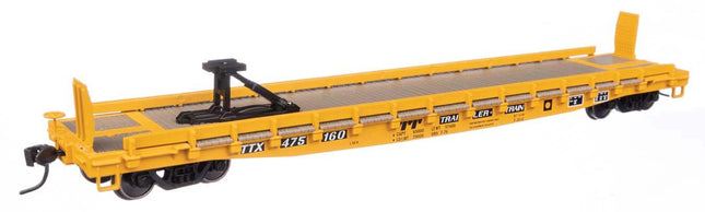 WalthersMainline 910-50517 | 53' GSC Piggyback Service Flatcar - Ready to Run - Trailer Train TTX #475160 | HO Scale - Squeaky's Trains