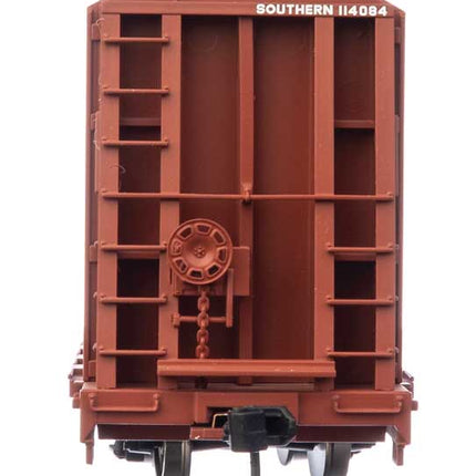 WalthersMainline 910-50611 | 68' Bulkhead Flatcar - Ready to Run - Southern Railway #114084 | HO Scale - Squeaky's Trains