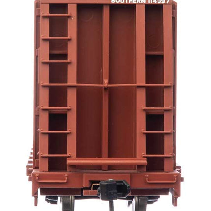 WalthersMainline 910-50612 | 68' Bulkhead Flatcar - Ready to Run - Southern Railway #114097 | HO Scale - Squeaky's Trains