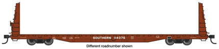 WalthersMainline 910-50612 | 68' Bulkhead Flatcar - Ready to Run - Southern Railway #114097 | HO Scale - Squeaky's Trains