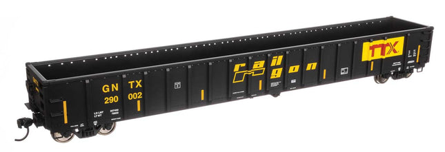 WalthersMainline 910-6445 | 68' Railgon Gondola - Ready To Run - Railgon GNTX #290002 | HO Scale - Squeaky's Trains