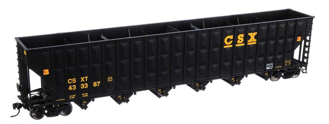 WalthersMainline 910-6757 | 73'3" Greenville 7,000 Cubic Foot Wood Chip Hopper - Ready to Run - CSX #433387 | HO Scale - Squeaky's Trains