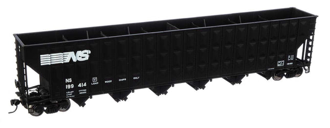 WalthersMainline 910-6765 | 73'3" Greenville 7,000 Cubic Foot Wood Chip Hopper - Ready to Run - Norfolk Southern #199414 | HO Scale - Squeaky's Trains