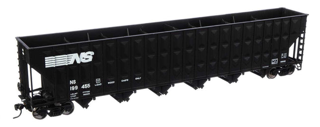WalthersMainline 910-6766 | 73'3" Greenville 7,000 Cubic Foot Wood Chip Hopper - Ready to Run - Norfolk Southern #199455 | HO Scale - Squeaky's Trains