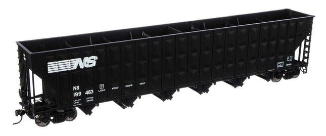WalthersMainline 910-6767 | 73'3" Greenville 7,000 Cubic Foot Wood Chip Hopper - Ready to Run - Norfolk Southern #199463 | HO Scale - Squeaky's Trains