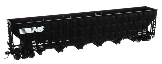 WalthersMainline 910-6769 | 73'3" Greenville 7,000 Cubic Foot Wood Chip Hopper - Ready to Run - Norfolk Southern #199490 | HO Scale - Squeaky's Trains