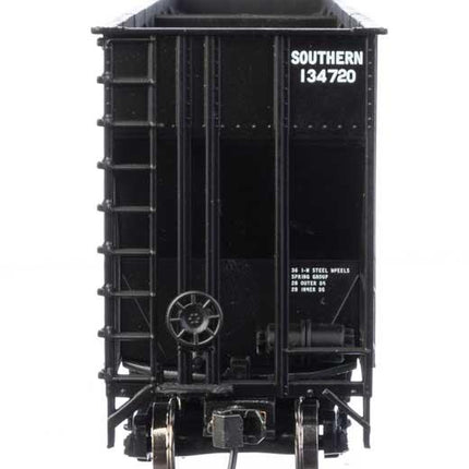 WalthersMainline 910-6775 | 73'3" Greenville 7,000 Cubic Foot Wood Chip Hopper - Ready to Run - Southern Railway #134111 (black, white; small name & number) | HO Scale - Squeaky's Trains