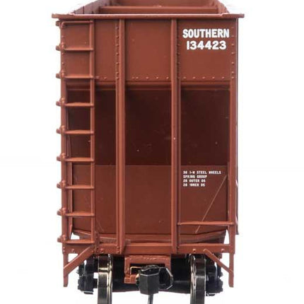 WalthersMainline 910-6784 | 73'3" Greenville 7,000 Cubic Foot Wood Chip Hopper - Ready to Run - Southern Railway #134423 (brown, white; large name & number) | HO Scale - Squeaky's Trains