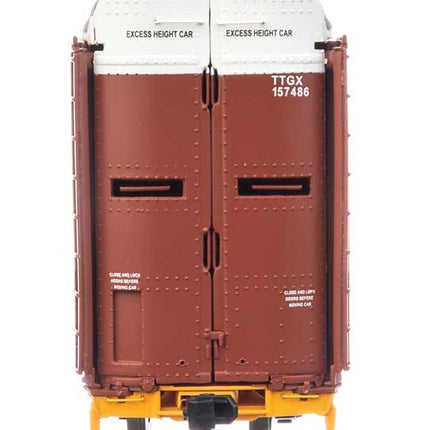 WalthersProto 920-101524 | 89' Thrall Bi-Level Auto Carrier - Ready to Run - Norfolk Southern TTGX #157486 | HO Scale - Squeaky's Trains