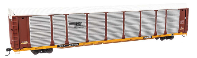 WalthersProto 920-101526 | 89' Thrall Bi-Level Auto Carrier - Ready to Run - Norfolk Southern TTGX #158598 | HO Scale - Squeaky's Trains