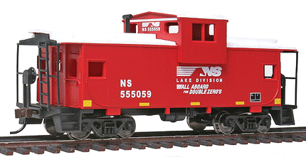 WalthersTrainline 931-1527 | Wide-Vision Caboose - Ready to Run - Norfolk Southern (red, white) | HO Scale - Squeaky's Trains