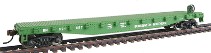 WalthersTrainline 931-1601 | Flatcar - Ready to Run - Burlington Northern | HO Scale - Squeaky's Trains