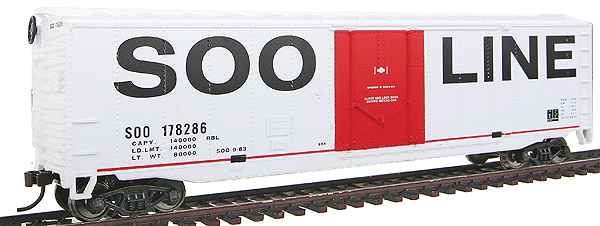 WalthersTrainline 931-1671 | 50' Plug-Door Boxcar - Ready to Run - Soo Line #178286 | HO Scale - Squeaky's Trains