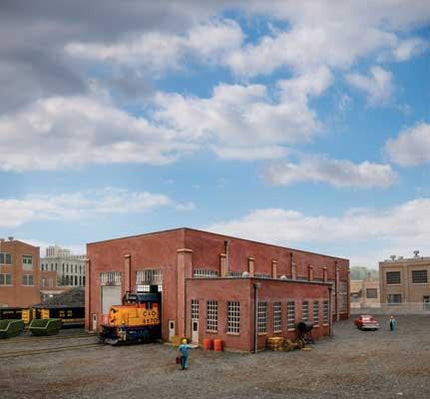 Walthers Cornerstone 933-2923 | 130' 2-Stall Diesel Engine House | HO Scale - Squeaky's Trains