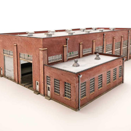 Walthers Cornerstone 933-2923 | 130' 2-Stall Diesel Engine House | HO Scale - Squeaky's Trains