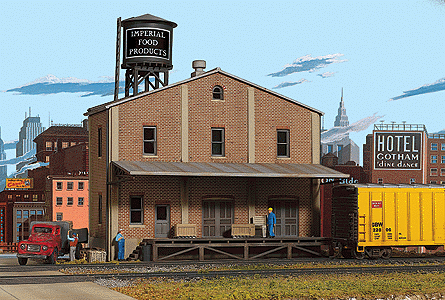 Walthers Cornerstone 933-3184 | Imperial Food Products Background Building | HO Scale - Squeaky's Trains