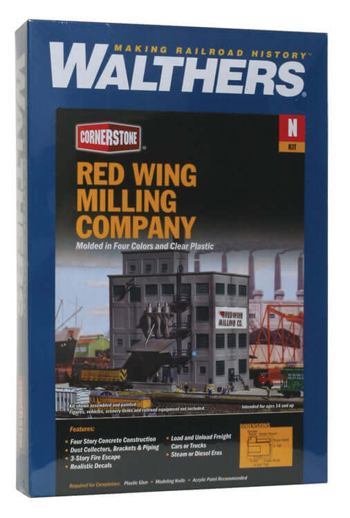 Walthers Cornerstone 933-3212 | Red Wing Milling Co. - Building Kit | N Scale - Squeaky's Trains