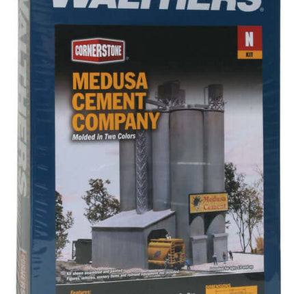 Walthers Cornerstone 933-3218 | Medusa Cement Company - Building Kit | N Scale - Squeaky's Trains